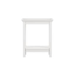 Wyld Haus Enroute White Wooden Side Table with Bottom Shelf - thumbnail 2