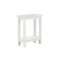 Wyld Haus Enroute White Wooden Side Table with Bottom Shelf - thumbnail 3