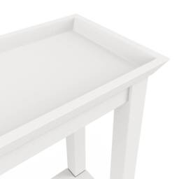 Wyld Haus Enroute White Wooden Side Table with Bottom Shelf - thumbnail 5