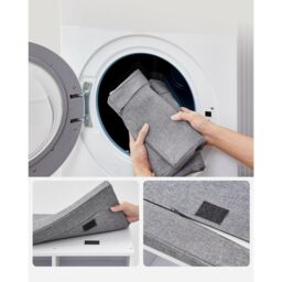 VASAGLE 12 Compartment Shoe Storage Bench Adjustable Shelves Padded Seat in White - thumbnail 7