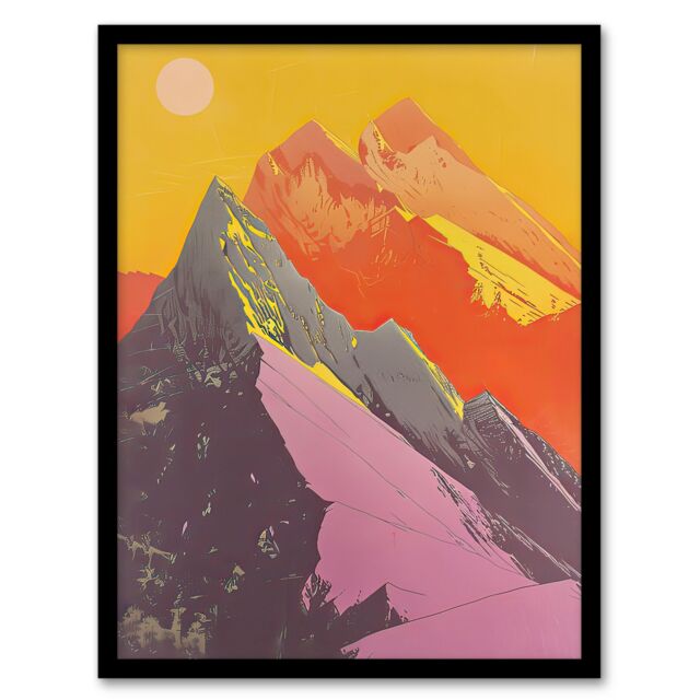 "Artery8 Dolomites Mountains Alps Peaks Summer Hike Sun Framed Art Print - Size: W12"" x H16""" - image 1