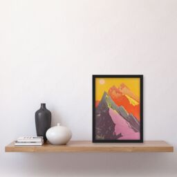 "Artery8 Dolomites Mountains Alps Peaks Summer Hike Sun Framed Art Print - Size: W12"" x H16""" - thumbnail 4