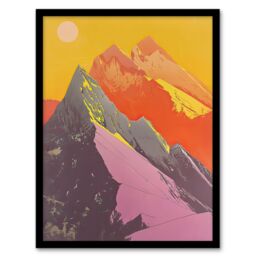 "Artery8 Dolomites Mountains Alps Peaks Summer Hike Sun Framed Art Print - Size: W12"" x H16""" - thumbnail 1