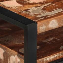 Berkfield Home Sturdy Coffee Table Multicolour 90x50x36 cm Solid Wood Reclaimed - Size: 90 x 50 x 36 cm - thumbnail 7