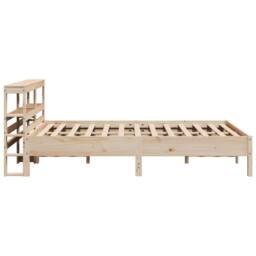 Berkfield Home Decorative Bed Frame without Mattress 140x200 cm Solid Wood Pine in Natural - thumbnail 5