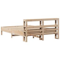 Berkfield Home Decorative Bed Frame without Mattress 140x200 cm Solid Wood Pine in Natural - thumbnail 6