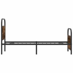 Berkfield Home Bed Frame Without Mattress 80x200 cm Smoked Oak Engineered Wood in Brown - thumbnail 6