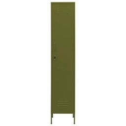 Berkfield Home Locker Cabinet Olive Green 35x46x180 cm Steel - Size: 35 x 46 x 180 cm - thumbnail 3
