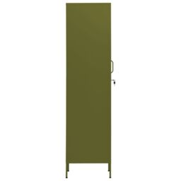 Berkfield Home Locker Cabinet Olive Green 35x46x180 cm Steel - Size: 35 x 46 x 180 cm - thumbnail 4