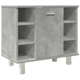 Berkfield Home 3 Piece Bathroom Furniture Set Concrete Grey Engineered Wood - thumbnail 6