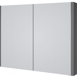 Clifton Grey Gloss Mirror Bathroom Cabinet 80cm Wide