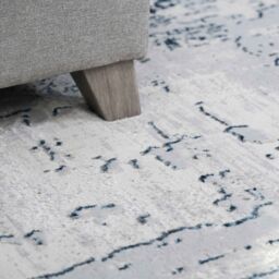 Kukoon Silver Blue Grey Modern Abstract Distressed Area Rug Living Room Décor in Baby Blue - Size: 240 cm x 330 cm - thumbnail 9
