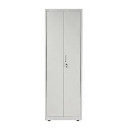 FLAVORA Metal Storage Cabinet - 4 Shelf Slim Office Storage in Grey - Size: 0.6m2 - thumbnail 3