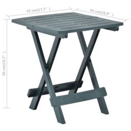 Berkfield Home Durable Folding Garden Table Green 45x43x50 cm Plastic - Size: 45 x 43 x 50 cm - thumbnail 7