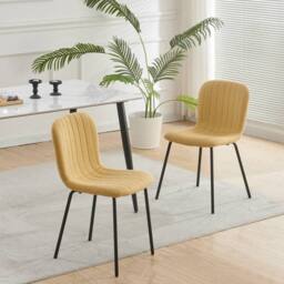 MCC Direct Bella Luxe Set of 2 Dining Chairs Dining Chairs in Yellow