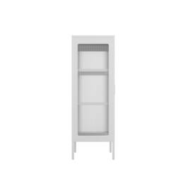 Lemon Pavilion Furniture Marsh Storage Cabinet - Steel/Glass - White - Flat Packed - thumbnail 4