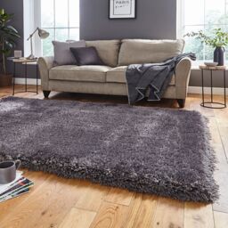 The Rug Shop UK Handmade Modern Shaggy Anti-Shed Easy To Clean Area Rug in Grey - Size: 150 cm x 230 cm - thumbnail 2