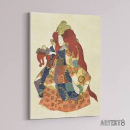 "Artery8 Sea God Riujin Japanese Kabuki Actor Kuniyoshi Canvas Wall Art in Brown - Size: W18"" x H24""" - thumbnail 2