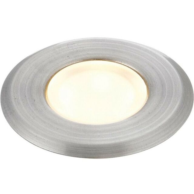 Loops IP67 Outdoor LED Ground Light 0.8W Warm White Steel Flush Decking Floor Lamp - image 1