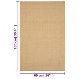 Berkfield Home Rug Natural Sisal 66x100 cm - Size: Medium - thumbnail 7
