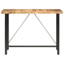 Berkfield Home Bar Table 150x70x107 cm Rough Mango Wood in Brown - Size: 150 x 70 x 107 cm - thumbnail 2