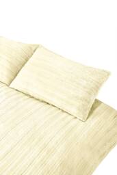 Living and Home Cozy Ultra Soft Textured Duvet Cover Set in Beige - Size: Single - thumbnail 1