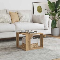 Berkfield Home Coffee Table Artisan Oak 40x40x30 cm Engineered Wood in Brown - Size: 40 x 40 x 30 cm - thumbnail 1