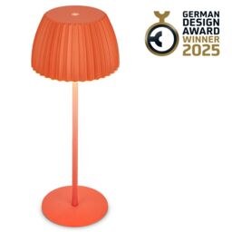 BRILONER Touch Dimmable Rechargeable Wireless Indoor Outdoor LED Table Lamp in Orange - thumbnail 1
