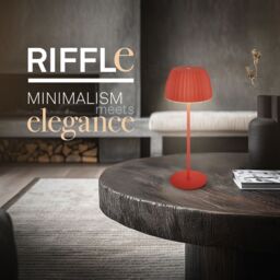 BRILONER Touch Dimmable Rechargeable Wireless Indoor Outdoor LED Table Lamp in Orange - thumbnail 2