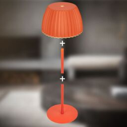 BRILONER Touch Dimmable Rechargeable Wireless Indoor Outdoor LED Table Lamp in Orange - thumbnail 5
