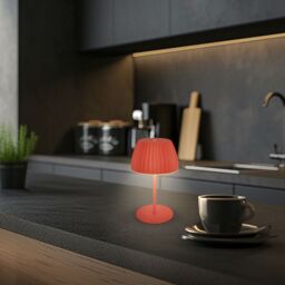 BRILONER Touch Dimmable Rechargeable Wireless Indoor Outdoor LED Table Lamp in Orange - thumbnail 7
