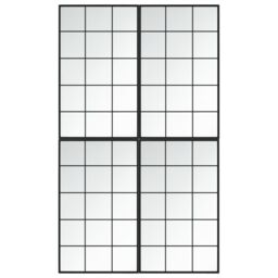 Berkfield Home Wall Mirrors 4 pcs Black 100x60 cm Metal - thumbnail 2
