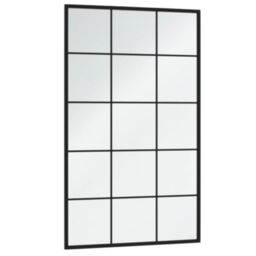 Berkfield Home Wall Mirrors 4 pcs Black 100x60 cm Metal - thumbnail 3