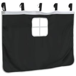 Berkfield Home Curtains for Loft Bed with Tunnel & Tower White & Black - thumbnail 8