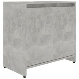 Berkfield Home Bathroom Cabinet Concrete Grey 60x33x61 cm Engineered Wood - Size: 60 x 33 x 61 cm - thumbnail 2