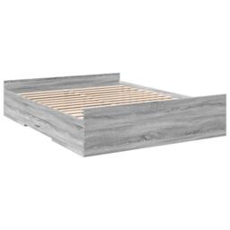 Berkfield Home Bed Frame with Drawers without Mattress Grey Sonoma 140x200 cm - thumbnail 3