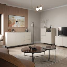 Furniture To Go Avenale Sideboard 2 Door 3 Drawer in Cashmere in Cream - thumbnail 5