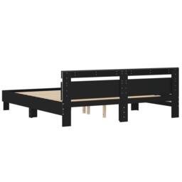 Berkfield Home Durable Bed Frame with LED without Mattress Black 180x200 cm Supe - Size: Super King - thumbnail 9