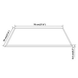Berkfield Home Table Top Tempered Glass Square 700x700 mm in Black - thumbnail 4
