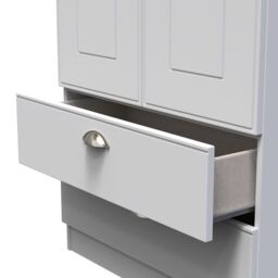 Ready Assembled 2 U Albert 2 Door 2 Drawer Wardrobe (Ready Assembled) in Grey - thumbnail 6