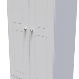 Ready Assembled 2 U Albert 2 Door 2 Drawer Wardrobe (Ready Assembled) in Grey - thumbnail 4
