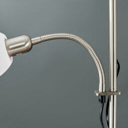 ValueLights Mozz Mother & Child Uplighter Floor Lamp with Adjustable Side Lamp in Silver - thumbnail 4
