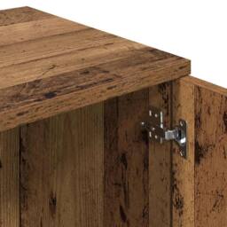 Berkfield Home TV Cabinet Old Wood 120x34x37 cm Engineered Wood in Brown - Size: 120 x 34 x 37 cm - thumbnail 8