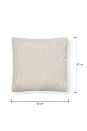 BHS Geo Cushion with Lurex Yarn in Off-White - thumbnail 3