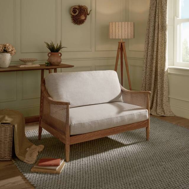 Voyage Maison Remi 2-Seater Rattan Chair in Light Oak - image 1