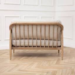 Voyage Maison Remi 2-Seater Rattan Chair in Light Oak - thumbnail 8