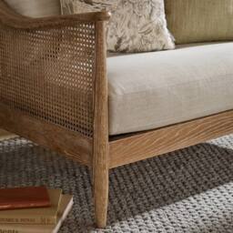 Voyage Maison Remi 2-Seater Rattan Chair in Light Oak - thumbnail 3