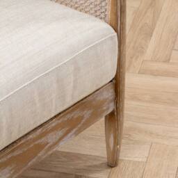 Voyage Maison Remi 2-Seater Rattan Chair in Light Oak - thumbnail 9