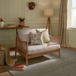 Voyage Maison Remi 2-Seater Rattan Chair in Light Oak - thumbnail 2