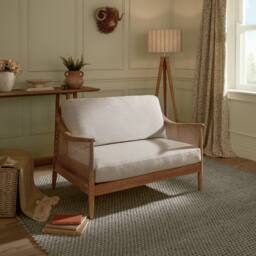 Voyage Maison Remi 2-Seater Rattan Chair in Light Oak - thumbnail 1